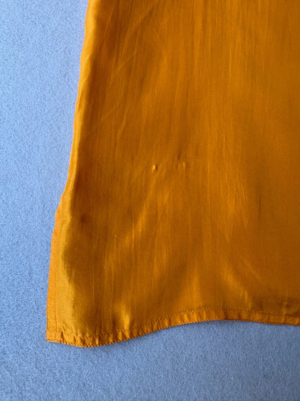True Vintage 100% Silk Golden Mustard Sleeveless Christine Parker Tank Top sz S